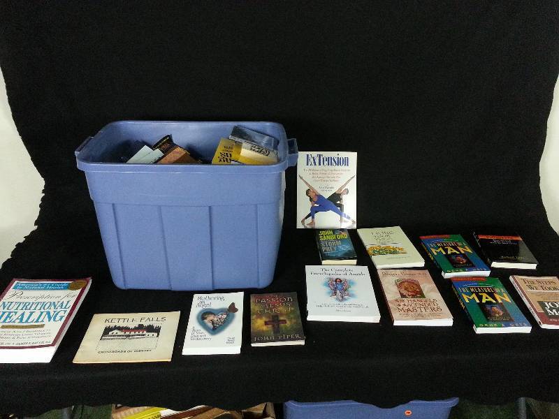 lot 110 image: Tub of Books - Filled to the Brim