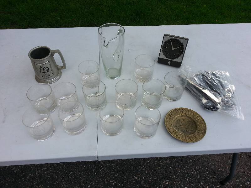 lot 133 image: Etched Glassware, Flatware, and More