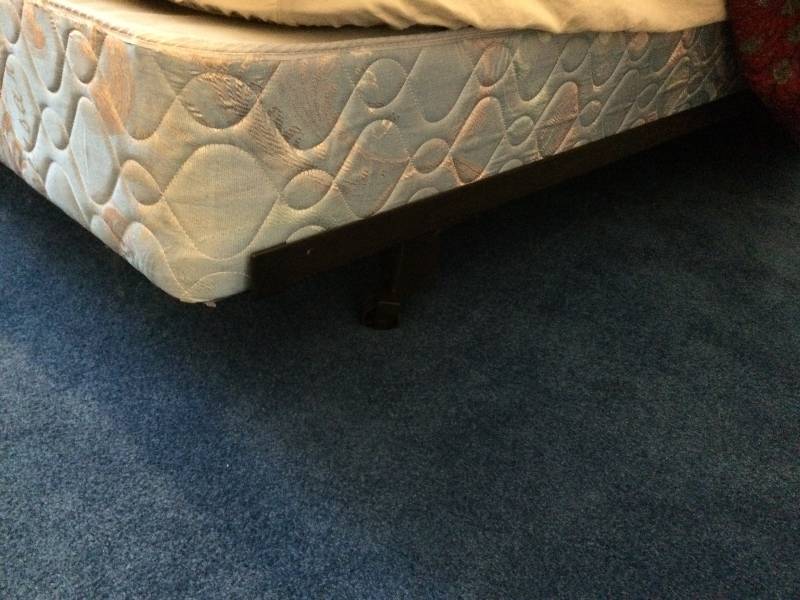 lot 35 image: Full Size Bed Frame and Free Mattress and Box Spring