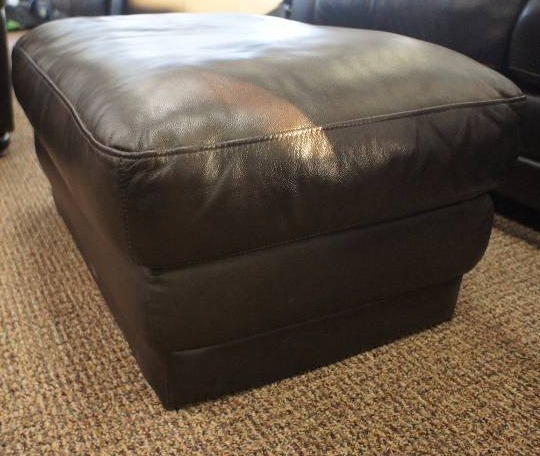 Elegant Top Grain Leather Ottoman