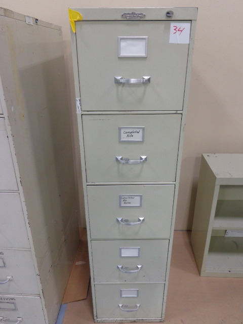 lot 34 image: 5 Drawer Filing Cabinet