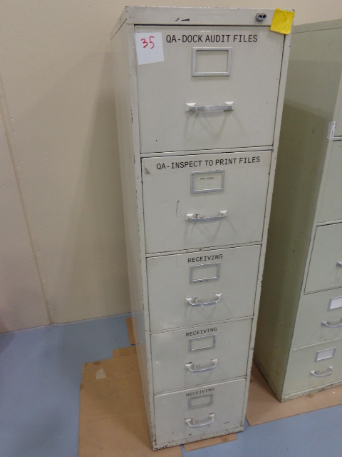 lot 35 image: 5 Drawer Filing Cabinet