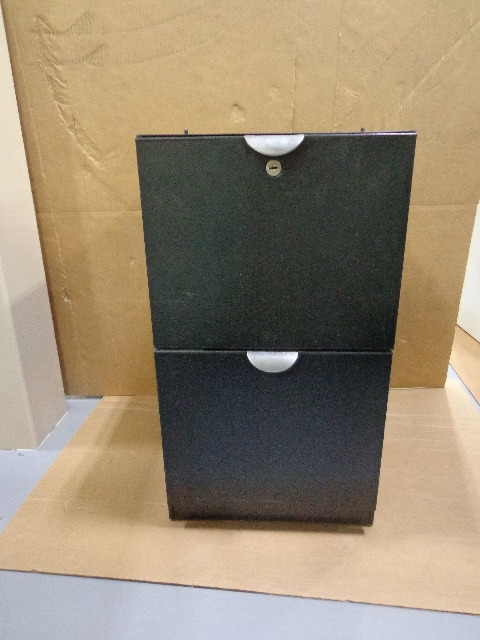 lot 112 image: Black file cabinet