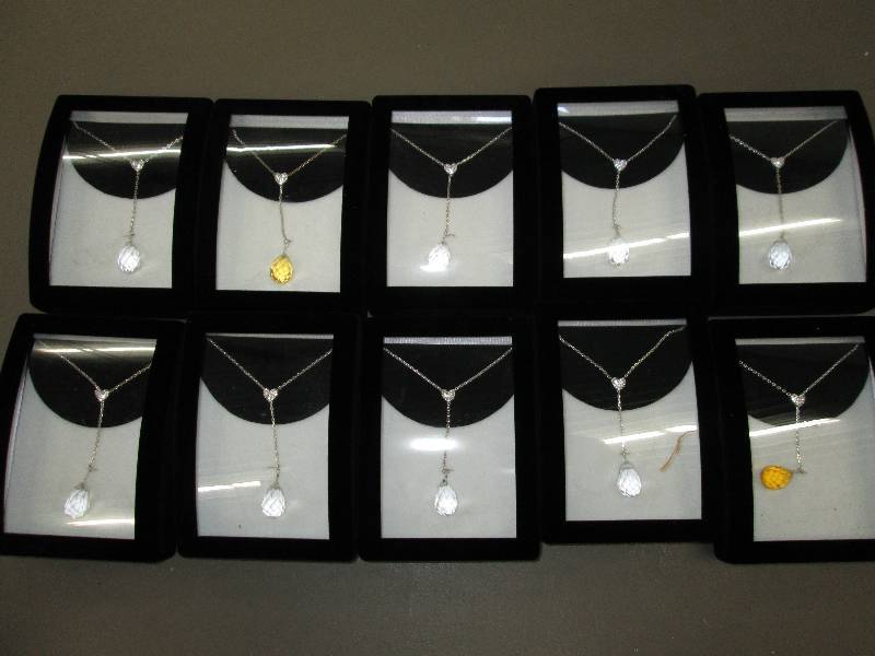 lot 103 image: Lot of brand new necklaces in cases...