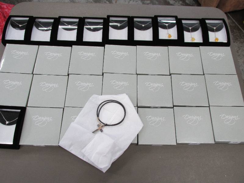 lot 117 image: Lot of 20 cross necklaces and 10 ch...