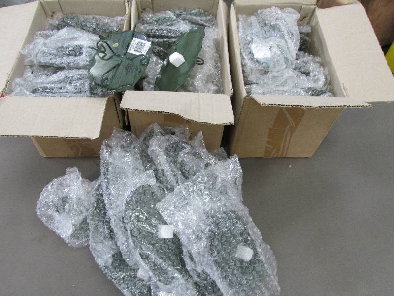 lot 124 image: Lot of pine themed metal candle hol...