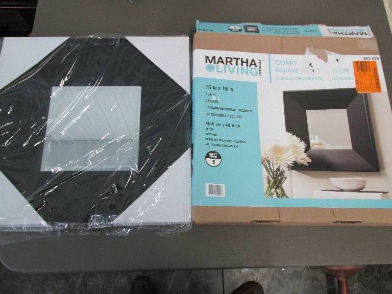 lot 152 image: New Martha Living black beveled mir...
