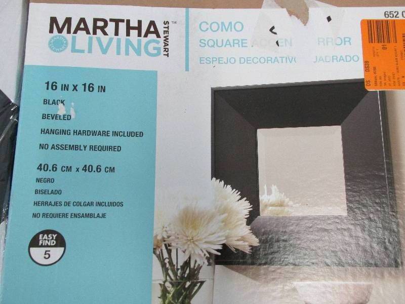 lot 153 image: New Martah Living black beveled mir...