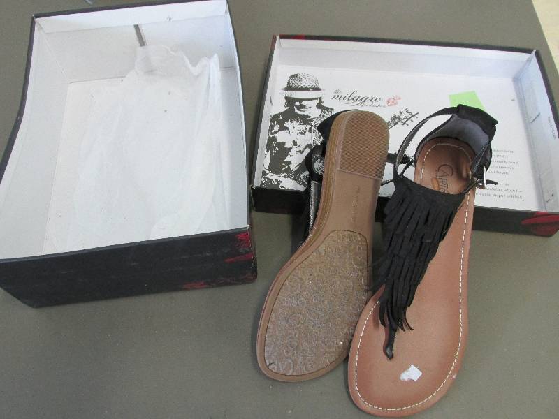 lot 159 image: Brand new Carlos sandals size 8M...