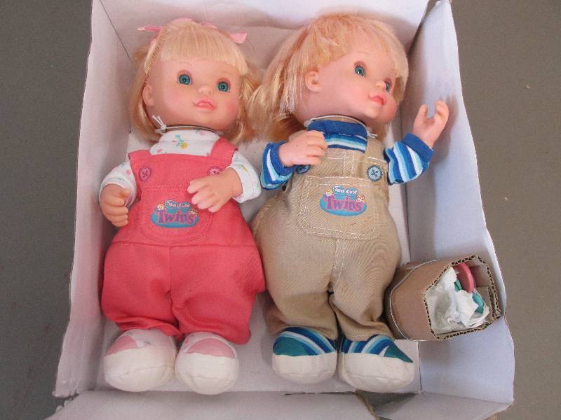 lot 161 image: New boy and girl too cute twins dol...