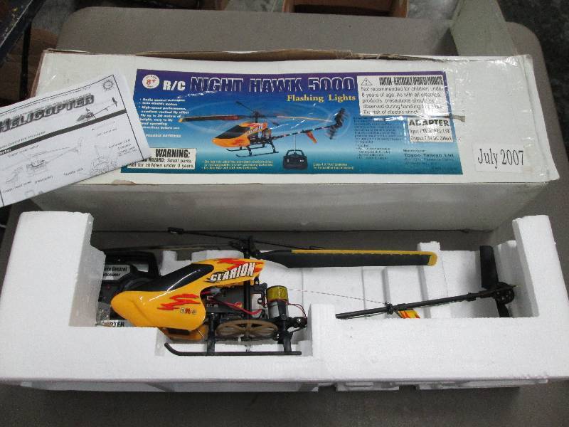 lot 214 image: RC Night Hawk 5000 helicopter, app...