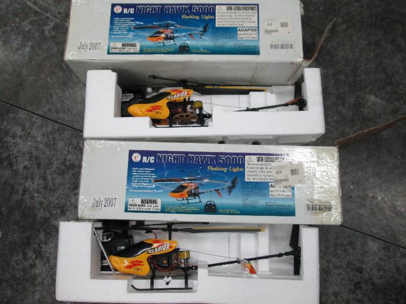 lot 217 image: Lot of 2 RC Night Hawk 5000 helico...