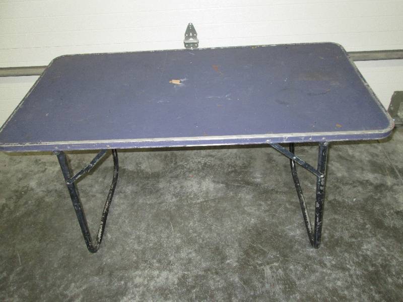 lot 273 image: Vintage folding metal frame table...