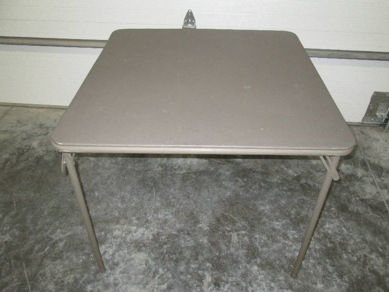 lot 274 image: Folding vinyl top card table...