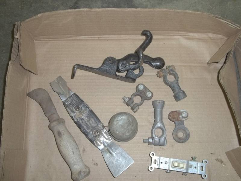 lot 25 image: Battery cable ends and latch