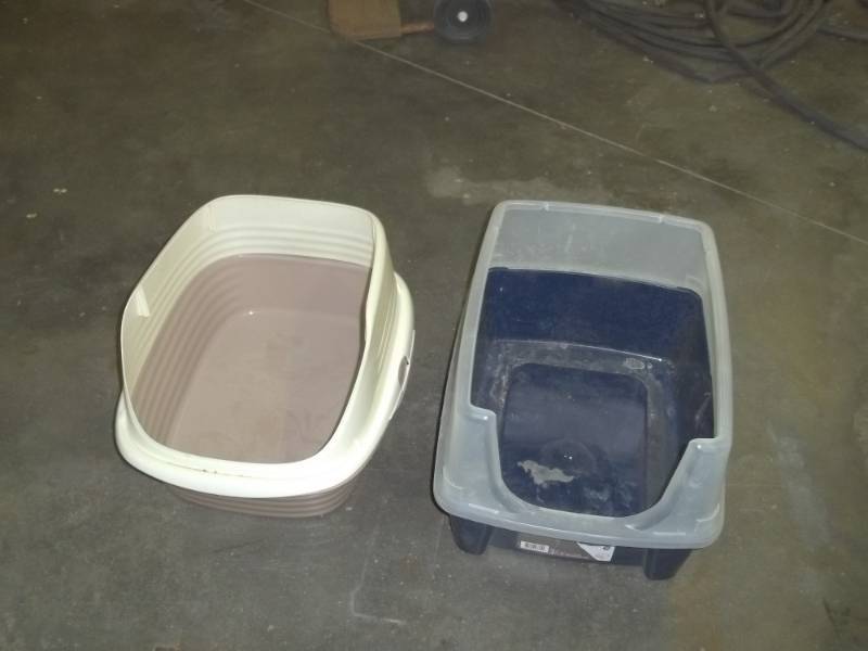 lot 58 image: Pair of kitty litter boxes