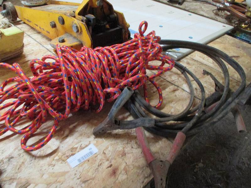 lot 69 image: rope and jumper cables