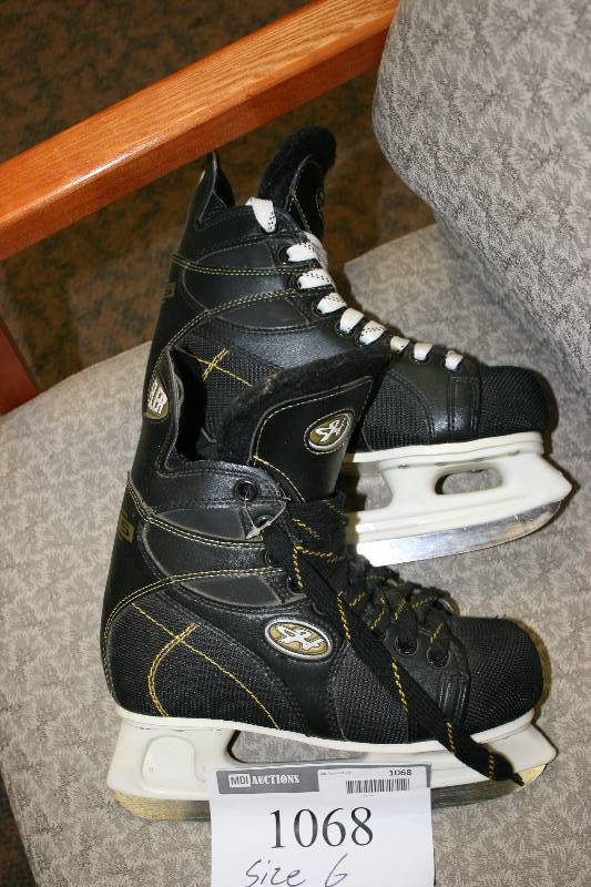 lot 1068 image: Pair of Hespeler GPS Hockey Skates Model 350 Size 6.