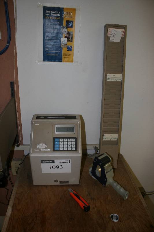 lot 1093 image: Amano MJR-70001167 Computerized Electronic Time Recorder