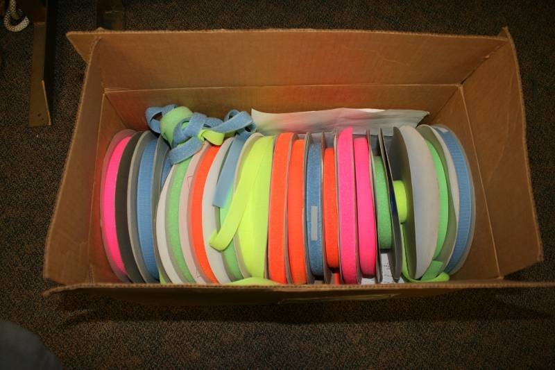lot 1044 image: Box Lot of Miscellaneous Velcro Ribbons.