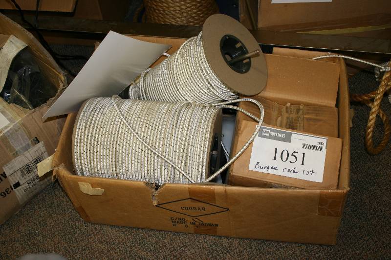 lot 1051 image: Box Lot of Bungee Cord Rolls.