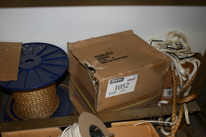 lot 1052 image: Lot of Miscellaneous Style Rope Includes Rope wSpindle.