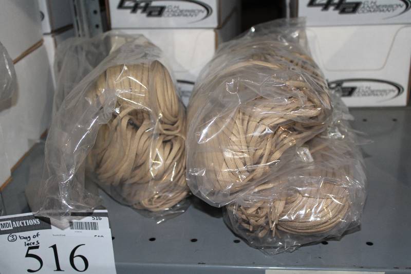 lot 516 image: Bag Lot of (2) Figure Skating Laces Tan.