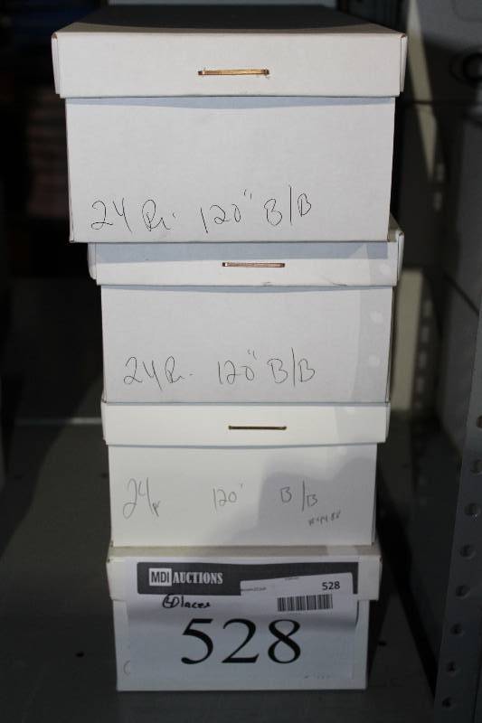 lot 528 image: Box Lot of (4) C.H.A. Hockey Laces 120 BlackBlue app. 24perBox.