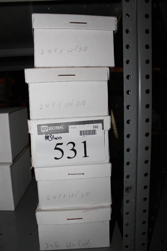 lot 531 image: Box Lot of (5) C.H.A. Hockey Laces 120 BlackBlue app. 24perBox.