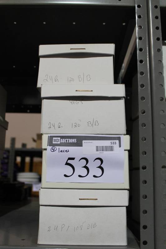 lot 533 image: Box Lot of (4) C.H.A. Hockey Laces 120 BlackBlue app. 24perBox.