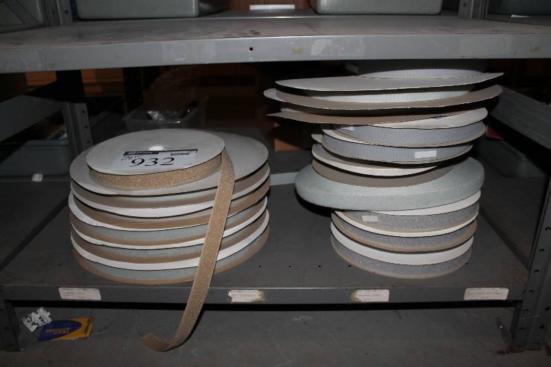 lot 932 image: Shelf Lot of GrayVelcro Rolls.