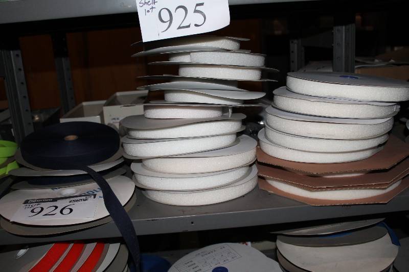 lot 926 image: Shelf Lot of WhiteBlack Velcro  Rolls.