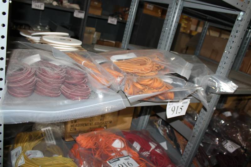 lot 915 image: Shelf Lot of Miscellaneous Leather Shoe Laces BlackRedTan.