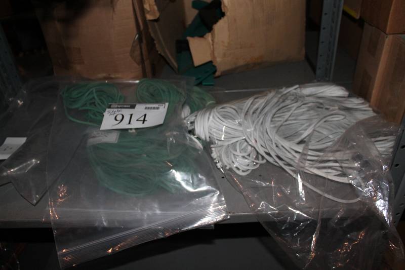lot 914 image: Shelf Lot of Miscellaneous Leather Shoe Laces White Green.