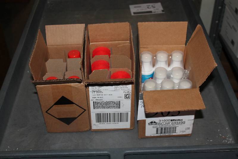 lot 905 image: Shelf Lot Including Kiwi Protect-All Shoe Protector Kiwi Suede Cleaner Kiwi Whitener.