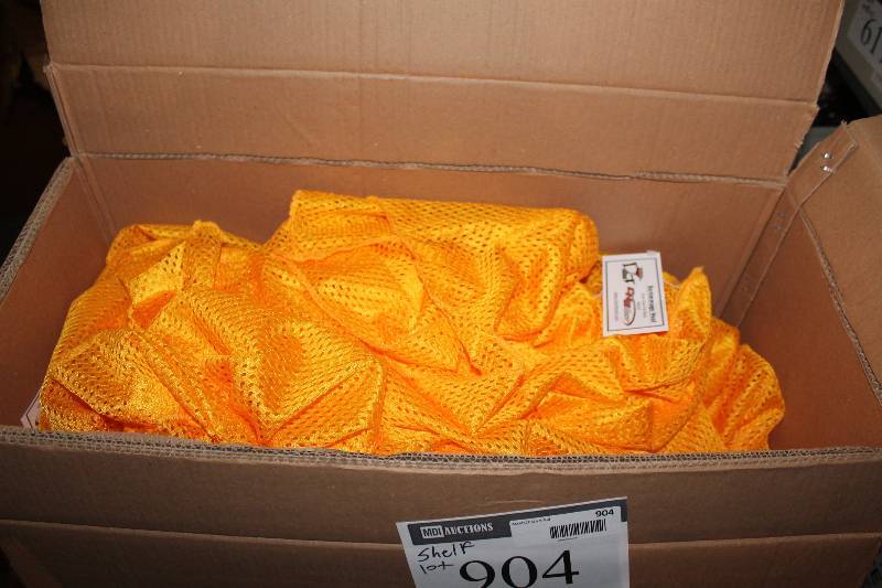 lot 904 image: Shelf Lot of Yellow C.H.A. Scrimmage Vests.