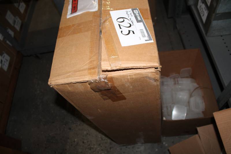 lot 625 image: Box Lot of (2) Clear Plastic ContainersHolders.