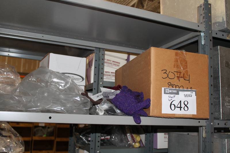 lot 648 image: Shelf Lot Including Champro Knee Pads, Volleyball Champro Mesh Bag  Gloves And More.