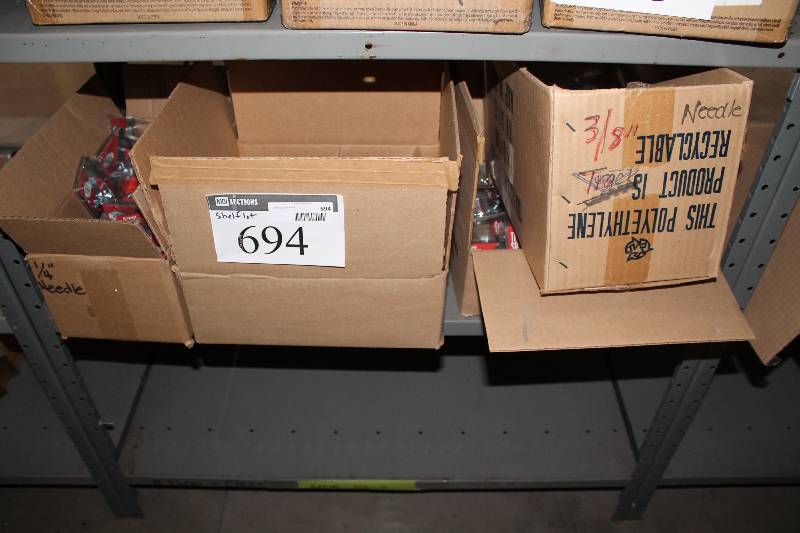 lot 694 image: Shelf Lot Of Pyramid Track Spikes 18, 14, 38.