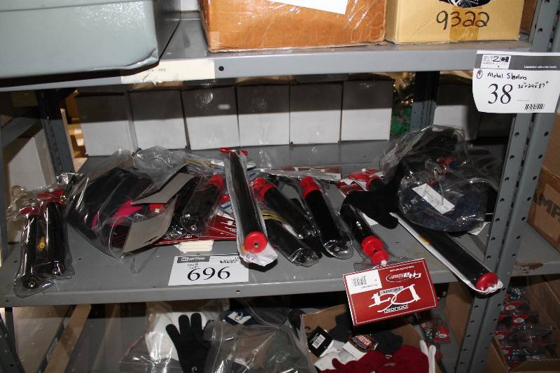 lot 696 image: Shelf Lot Of Plastic Basketball Pumps wHandle & Pump RedBlack.
