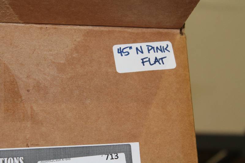lot 713 image: Box of C.H.A. 45 Pink Flat Lace The Ultra Lace.