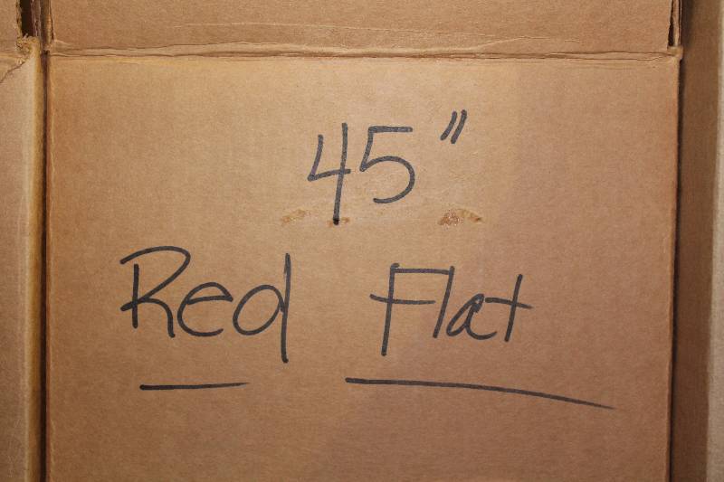 lot 722 image: Box of C.H.A. 45 Red Flat Lace The Ultra Lace.