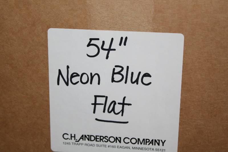 lot 735 image: Box of C.H.A. 54 Neon Blue Flat Lace The Ultra Lace.