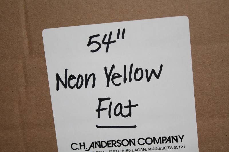 lot 738 image: Box of C.H.A. 54 Neon Yellow Flat Lace The Ultra Lace.
