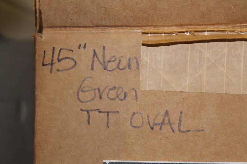 lot 741 image: Box of C.H.A. 45 Neon Yellow TT Oval Lace The Ultra Lace.