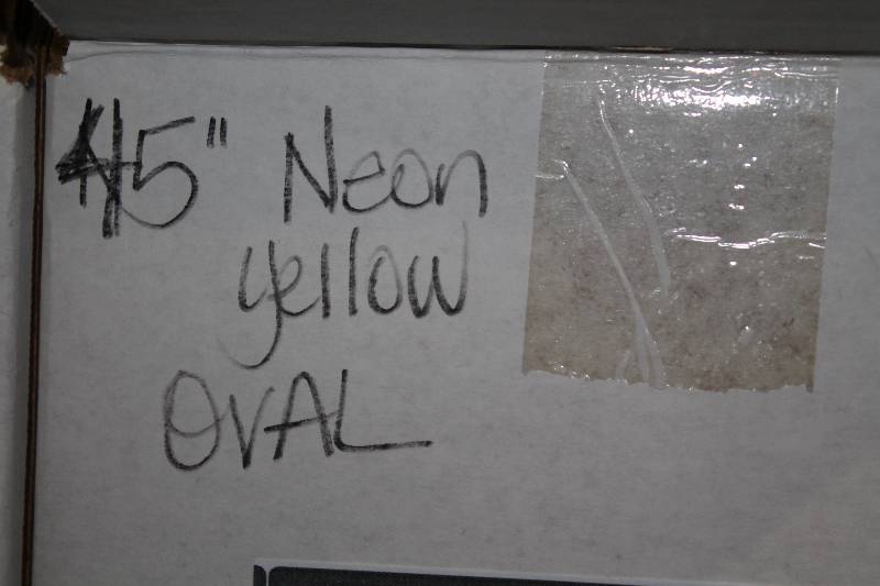lot 745 image: Box of C.H.A. 45 Neon Yellow TT Oval Lace The Ultra Lace.