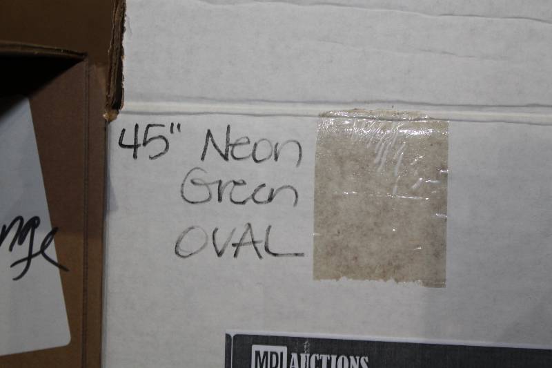 lot 746 image: Box of C.H.A. 45 Neon Green TT Oval Lace The Ultra Lace.