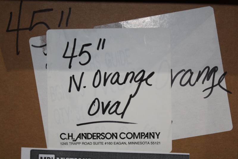 lot 747 image: Box of C.H.A. 45 Neon Orange TT Oval Lace The Ultra Lace.