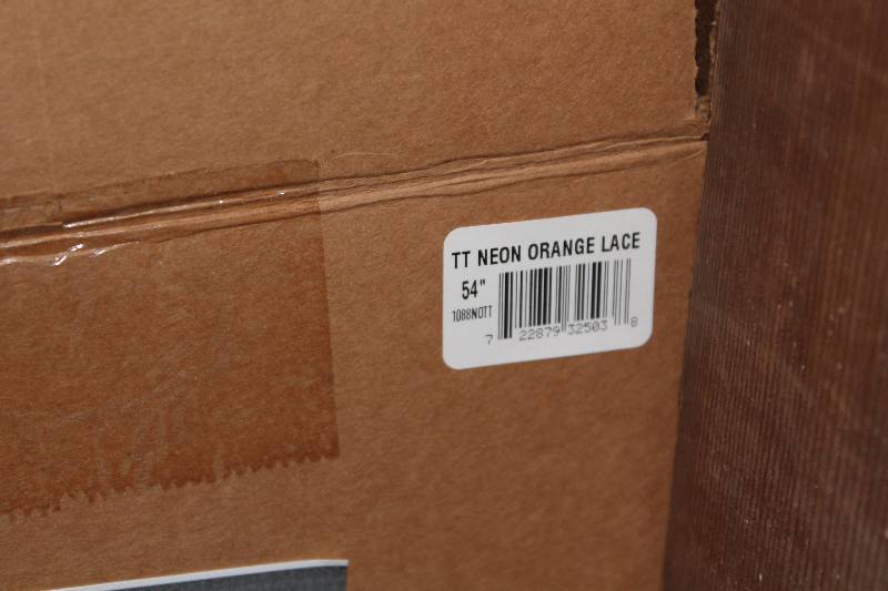lot 748 image: Box of C.H.A. 54 Neon Orange TT Oval Lace The Ultra Lace.