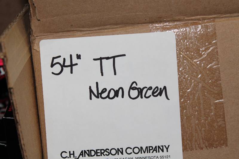 lot 751 image: Box of C.H.A. 54 Neon Green TT Oval Lace The Ultra Lace.